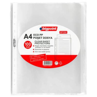 Bigpoint Poşet Dosya Eco 30 Mikron 100'lü Paket - 1