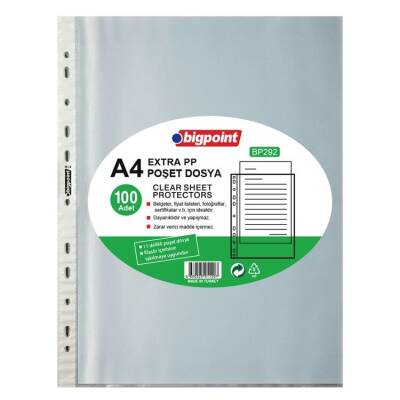Bigpoint Poşet Dosya Extra 50 Mikron 100'lü Paket - 1