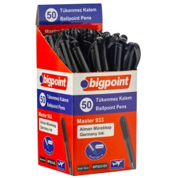 Bigpoint Tükenmez Kalem Master 1.0mm Siyah 50'li Kutu - 1