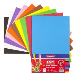 Bigpoint Yapışkanlı Eva 20x30cm Karışık 10 Renk - 1