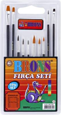 Brons 10'lu Öğrenci Fırça Seti - 1