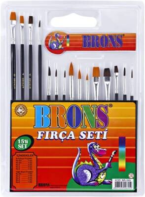 Brons 15'li Öğrenci Fırça Seti - 1