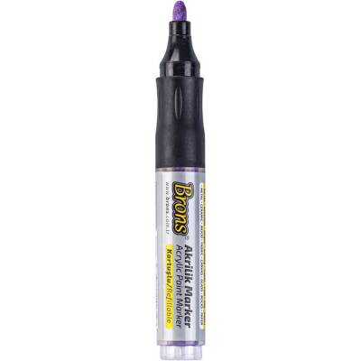 Brons Akrilik Marker 4 mm Yuvarlak Uç Mor - 1