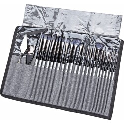 Brons Çantalı Fırça Seti 23 Fırça + 1 Spatula BR-1103 - 1