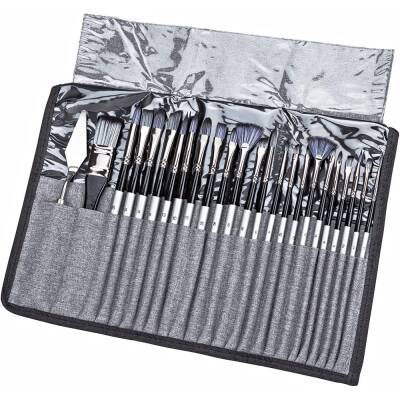 Brons Çantalı Fırça Seti 23 Fırça + 1 Spatula BR-1103 - 1