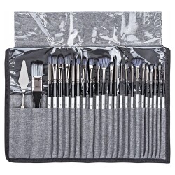 Brons Çantalı Fırça Seti 23 Fırça + 1 Spatula BR-1103 - 3