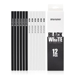 Brutfuner Black & White Yağlı Çizim Kalemi 12'li - 1