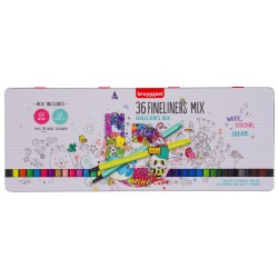 Bruynzeel Fineliner Mix Collector's Box 36 Renk 0.4 mm Kalem Seti - 1