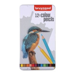 Bruynzeel Kuru Boya Kalemi 12 Renk Metal Kutu Kingfisher - 1