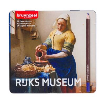Bruynzeel Kuru Boya Kalemi 24 Renk Metal Kutu Rijks Museum The Milkmaid - 1