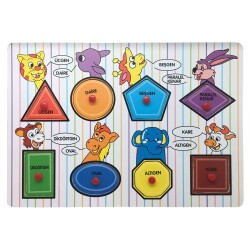 BuBu Ahşap Puzzle GEOMETRİK ŞEKİLLER - 1