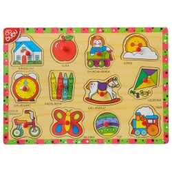 BuBu Ahşap Puzzle Oyuncaklar 30x21,5x0,8 cm - 1