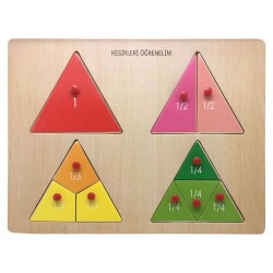 BuBu Ahşap Puzzle ÜÇGEN KESİRLER - 1