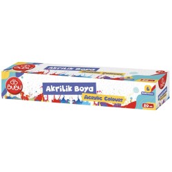 Bubu Akrilik Boya 6 Renk x 20 ml. Birleşik Pot - 1