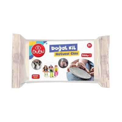 Bubu Doğal Kil Seramik Hamuru 500 gr Beyaz - 1