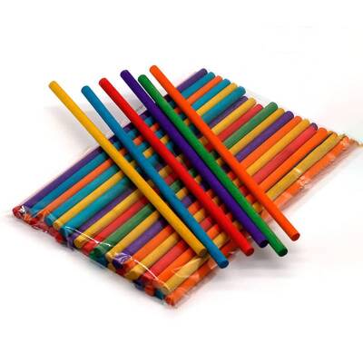Bubu Eğlenceli Çubuklar Renkli 20x0,3 cm 50'li - 1