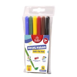 Bubu Keçeli Boya Kalemi 6 Renk - 1