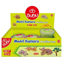 Bubu Köpüklü Model Hamuru Karışık Renk 125 ml x 12 Adet - 1