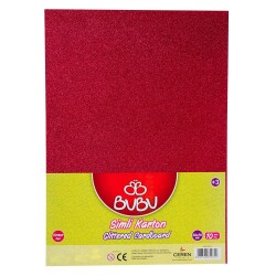 BuBu Simli Karton 10 Adet 50x70 cm. KIRMIZI - 1