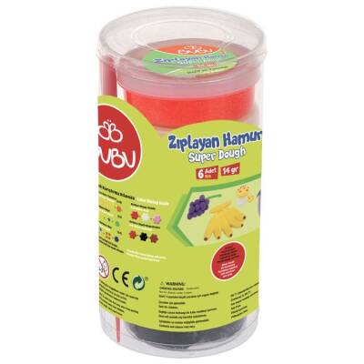 Bubu Zıplayan Hamur 6 Renk x 14 gr Pvc Ambalaj - 1