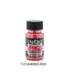 Cadence Dora Glass Metalik Cam Boyası 50 ml. 3133 KIRMIZI - 1