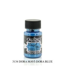 Cadence Dora Glass Metalik Cam Boyası 50 ml. 3134 MAVİ - 1