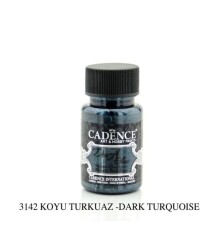 Cadence Dora Glass Metalik Cam Boyası 50 ml. 3142 TURKUAZ - 1