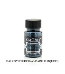 Cadence Dora Glass Metalik Cam Boyası 50 ml. 3142 TURKUAZ - 1