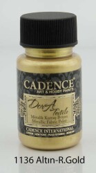 Cadence Dora Textile Metalik Kumaş Boyası 50 ml. 1136 ALTIN - 1