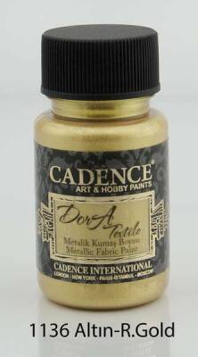 Cadence Dora Textile Metalik Kumaş Boyası 50 ml. 1136 ALTIN - 1