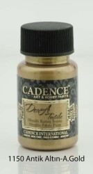 Cadence Dora Textile Metalik Kumaş Boyası 50 ml. 1150 ANTİK ALTIN - 1