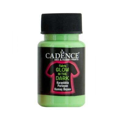 Cadence Fabric Glow In The Dark Karanlıkta Parlayan Kumaş Boyası 50 ml Koyu Yeşil - 1