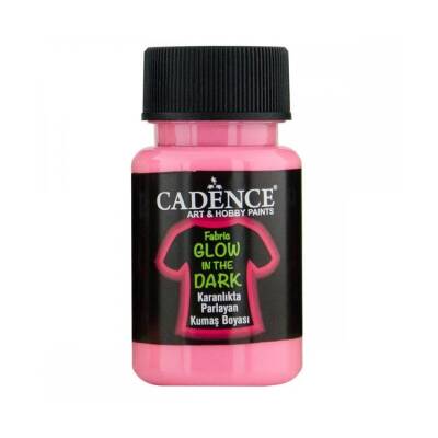 Cadence Fabric Glow In The Dark Karanlıkta Parlayan Kumaş Boyası 50 ml Pembe - 1