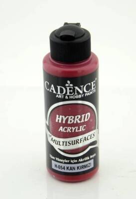 Cadence Hybrid Multisurface Akrilik Boya 120 ml. H-054 KAN KIRMIZI - 1
