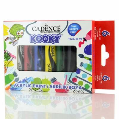 Cadence Kooky Akrilik Boya 6 Renk x 15 ml. - 1