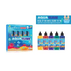 Cadence Kooky Aqua Slime Deniz Canlıları Seti 5 Renk x 90 ml + 4 Kalıp - 1