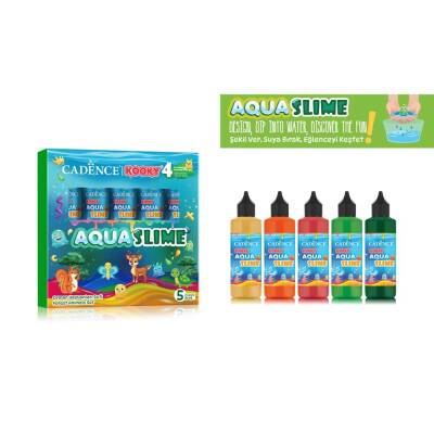 Cadence Kooky Aqua Slime Orman Hayvanları Seti 5 Renk x 90 ml + 4 Kalıp - 1