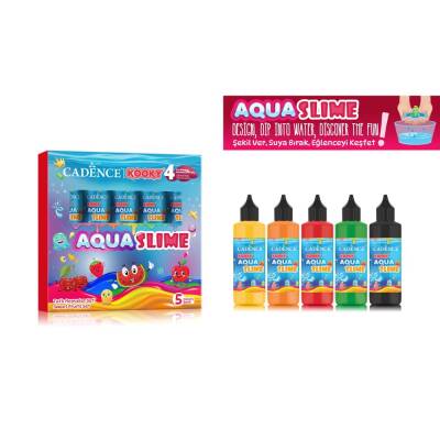 Cadence Kooky Aqua Slime Tatlı Meyveler Seti 5 Renk x 90 ml + 4 Kalıp - 1