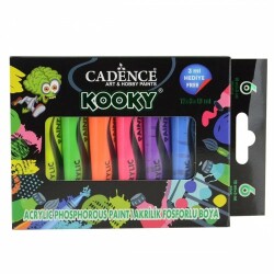Cadence Kooky Fosforlu Akrilik Boya 6 Renk x 15 ml. - 1