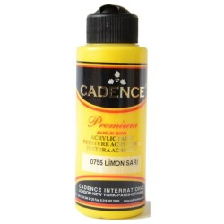 Cadence Premium Akrilik Boya 120 ml. 0755 Limon Sarısı - 1
