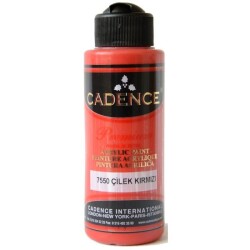 Cadence Premium Akrilik Boya 120 ml. 7550 Çilek Kırmızı - 1
