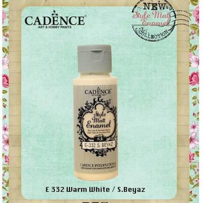 Cadence Style Matt Enamel Cam & Porselen Boyası 59 ml. E-332 S.Beyaz (Warm White) - 1