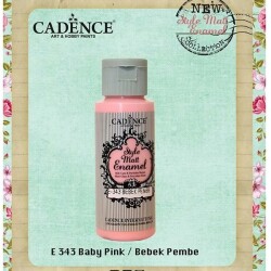 Cadence Style Matt Enamel Cam & Porselen Boyası 59 ml. E-343 Bebek Pembe - 1