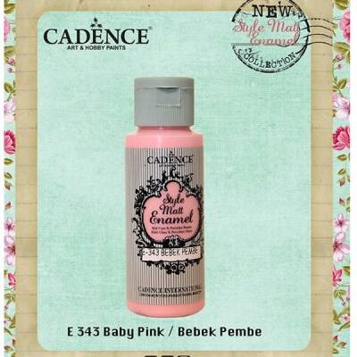 Cadence Style Matt Enamel Cam & Porselen Boyası 59 ml. E-343 Bebek Pembe - 1