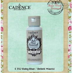 Cadence Style Matt Enamel Cam & Porselen Boyası 59 ml. E-352 Bebek Mavi - 1