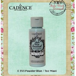 Cadence Style Matt Enamel Cam & Porselen Boyası 59 ml. E-353 Toz Mavi - 1