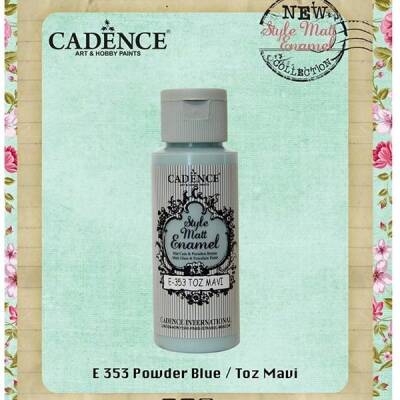 Cadence Style Matt Enamel Cam & Porselen Boyası 59 ml. E-353 Toz Mavi - 1