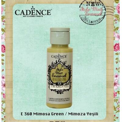 Cadence Style Matt Enamel Cam & Porselen Boyası 59 ml. E-360 Mimoza Yeşili - 1