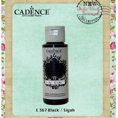 Cadence Style Matt Enamel Cam & Porselen Boyası 59 ml. E-367 Siyah - 1