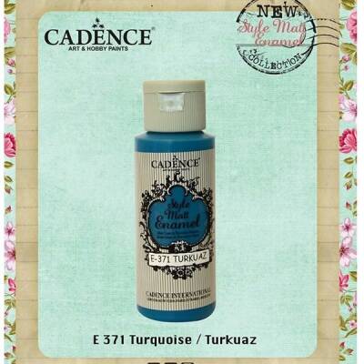 Cadence Style Matt Enamel Cam & Porselen Boyası 59 ml. E-371 Turkuaz - 1